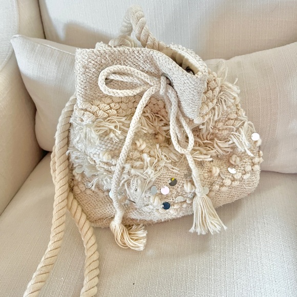 aerie Handbags - Aerie Cream Moroccan Crossbody Bag